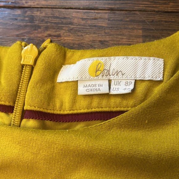 Boden Mustard Jersey Dress - Picture 4 of 8